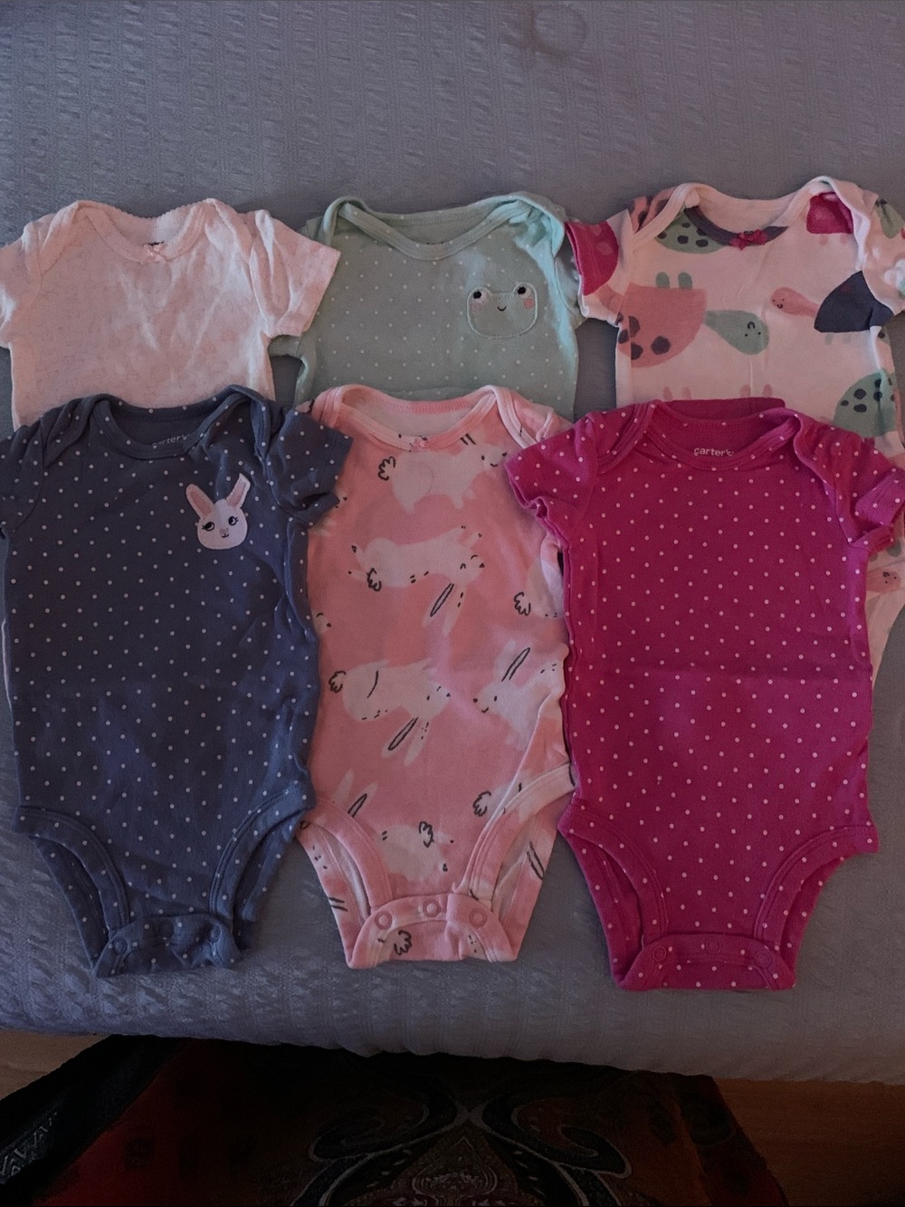 Carter's Pink & Multi Baby One-Piece Bodysuits - 11 onesies